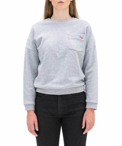 Women's Embroidery Fleece - Grey Marle