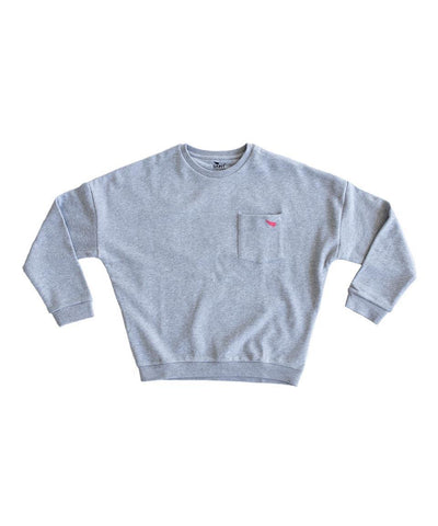 Women's Embroidery Fleece - Grey Marle