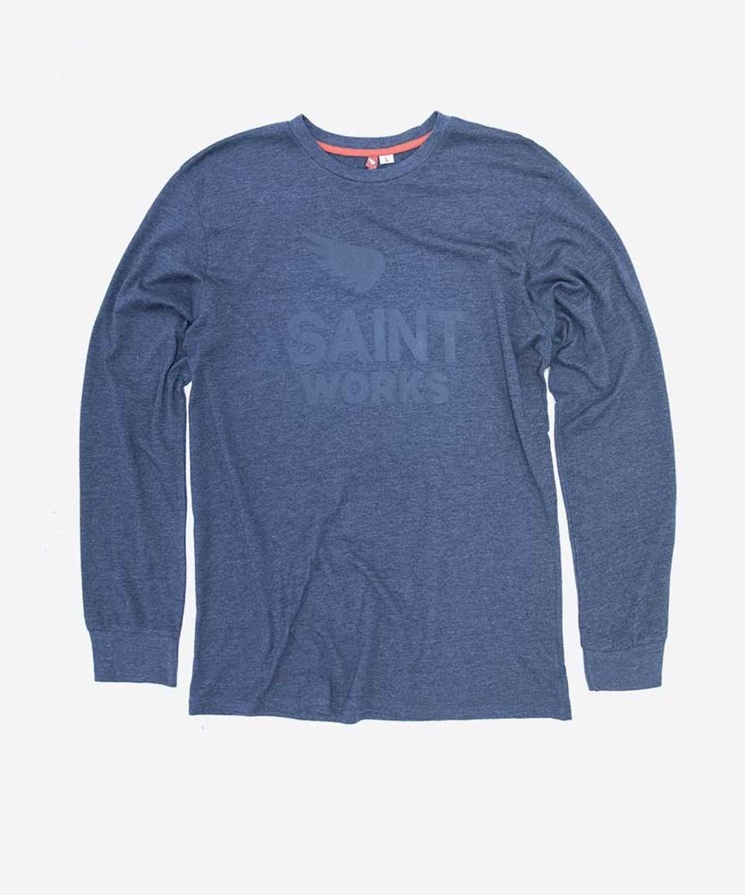 Long Sleeve Logo Tee - Navy Marle